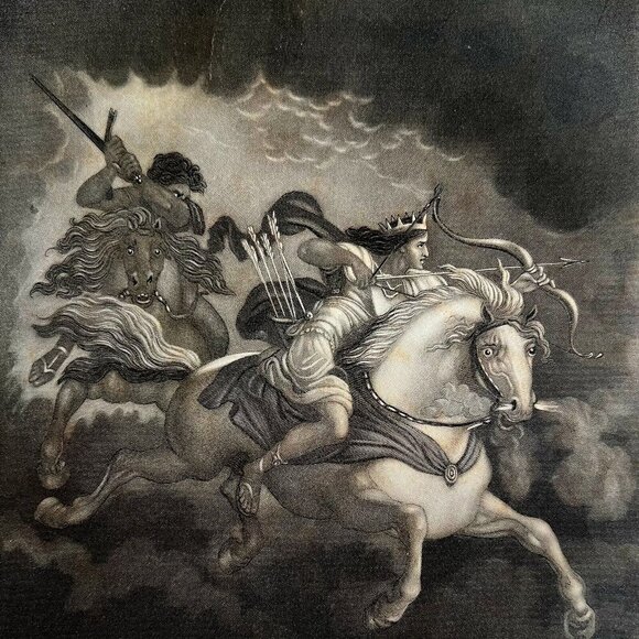 The Vision Of The White Horse Engraving 1868 Victorian Religious Art DWEE27 - Picture 1 of 3